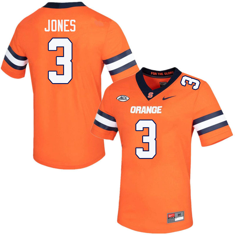 Syracuse Orange #3 Mikel Jones College Football Jerseys Stitched-Orange